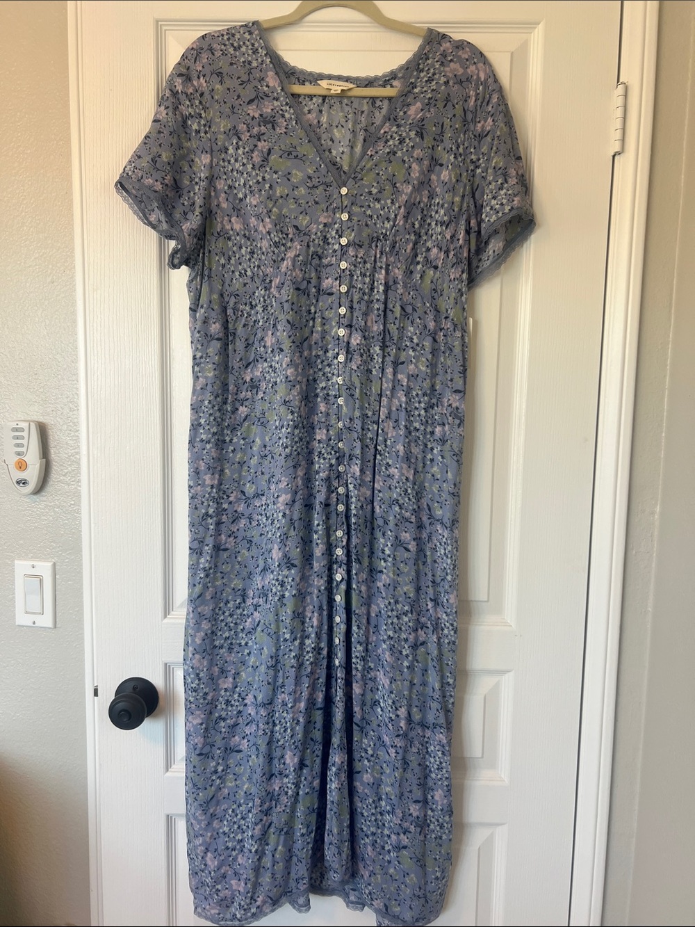 Lucky Brand  Floral Button-Front midi Dress XL new with tags